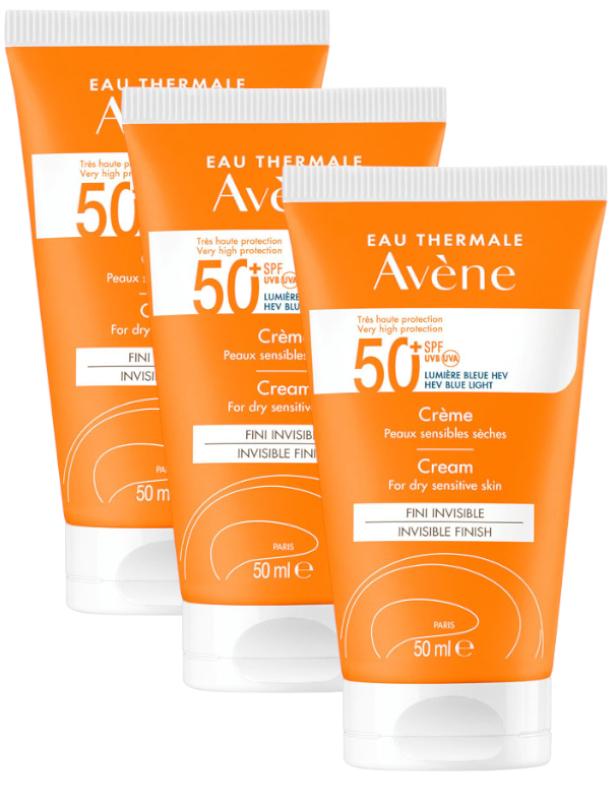 Imagen de Avène Crema Solar SPF50+ - Protección máxima 3x50 ml ☀️ en OfertitasTOP