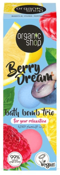Organic Shop Trío De Bombas De Baño Berry Dream