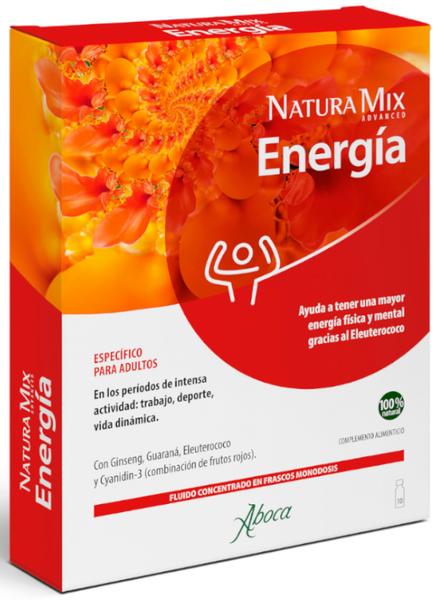 Aboca Natura Mix Advanced Energía Física Y Mental 10 Frascos