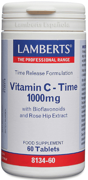 Lamberts Vitamina C 1000mg con Bioflavonoides (Liberación Sostenida) 60 Tabletas