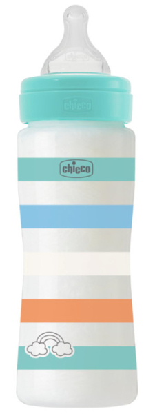 Chicco Biberón WellBeing Flujo Rápido Verde +4m 330 Ml