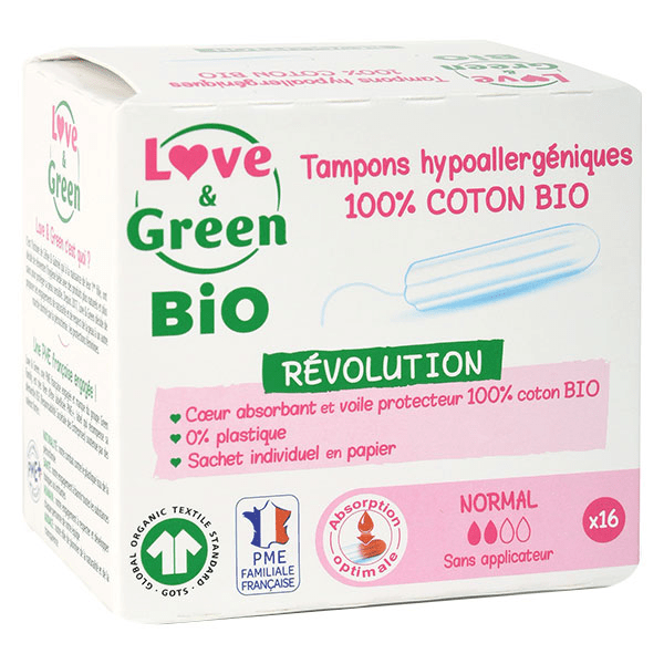 Hygiène Féminine Tampon Hypoallergénique Normal Bio 16 unités 3