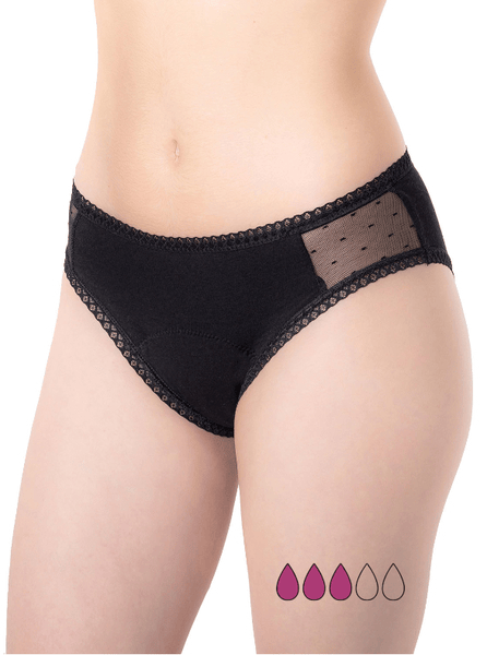 Inca Farma Braguita Menstrual Adulto Absorción Media Negra Talla M