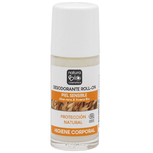 Naturabio Cosmetics Rosa Desodorante Roll-On Piel Sensible Aloe Vera & Avena 50 Ml