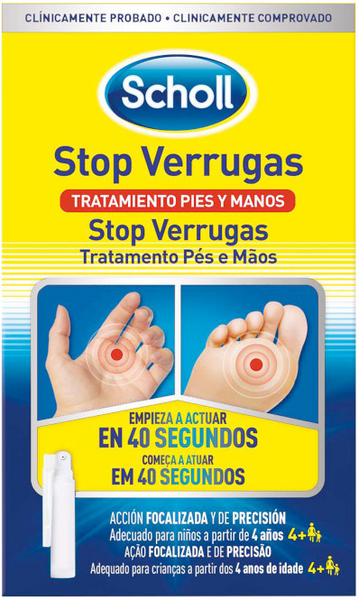 Scholl Tratamiento Stop Verrugas Para Pies Y Manos 80 Ml