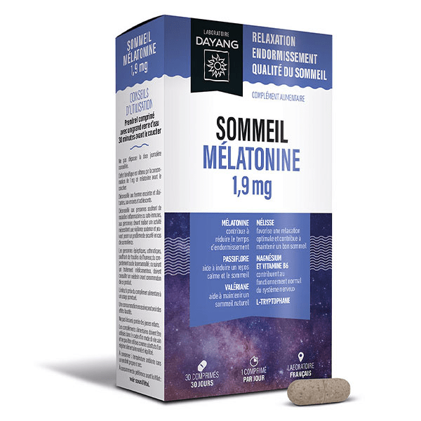 Sommeil Mélatonine 1,9mg 30 comprimés 2