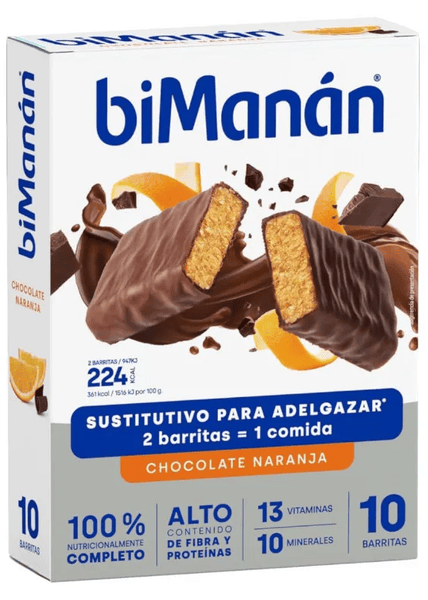 Bimanán Negro/Naranja Beslim Barritas Chocolate Y 10Uds