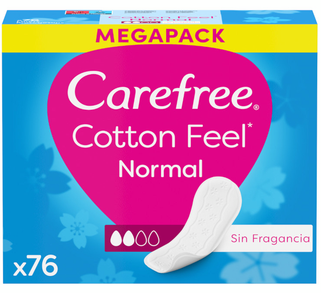 Carefree Protege Slip Normal Cotton Extract 76 Unidades