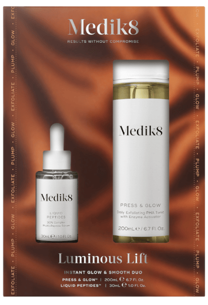 medik8 press  glow 200 ml  liquid peptides 30 ml