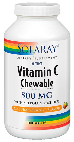 Solaray Vitamina C Masticables Naranja 500mg 100 Comprimidos