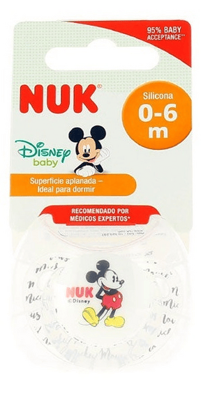 Nuk Chupete 0-6 Meses Talla1 Silicona Mickey Blanco (Varios modelos disponibles)