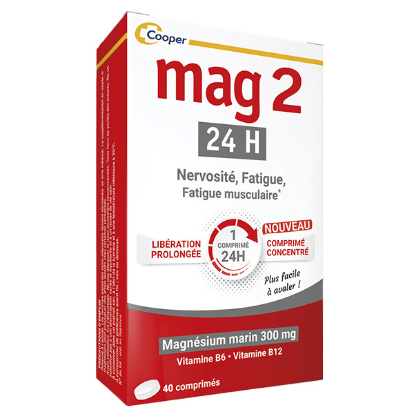 24H Complément alimentaire magnésium marin vitamine B6 40 comprimés 5