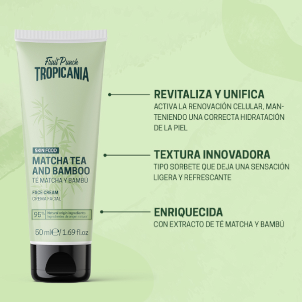 Tropicania Crema Facial Té Matcha Y Bambú 50ml
