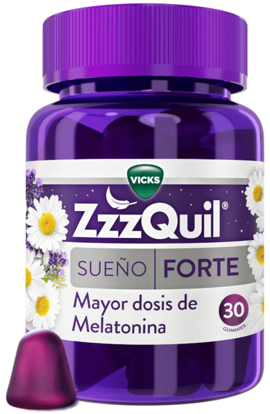 ZzzQuil Sueño Forte Mayor Dosis de Melatonina para Dormir 30 Gummies