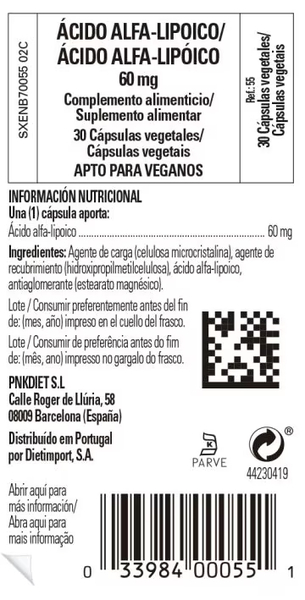 Solgar Ácido Alfa Lipoico 60mg 30 Cápsulas