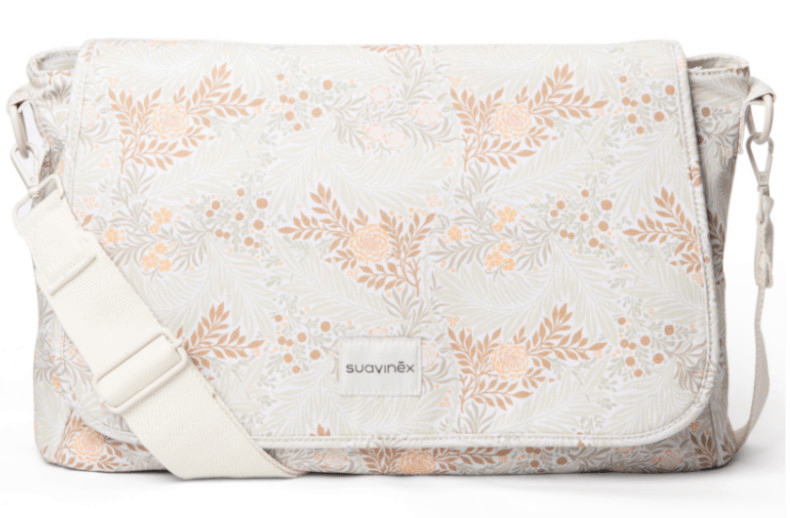 Suavinex Poetry Bolso Maternidad Bandolera Flores Beige