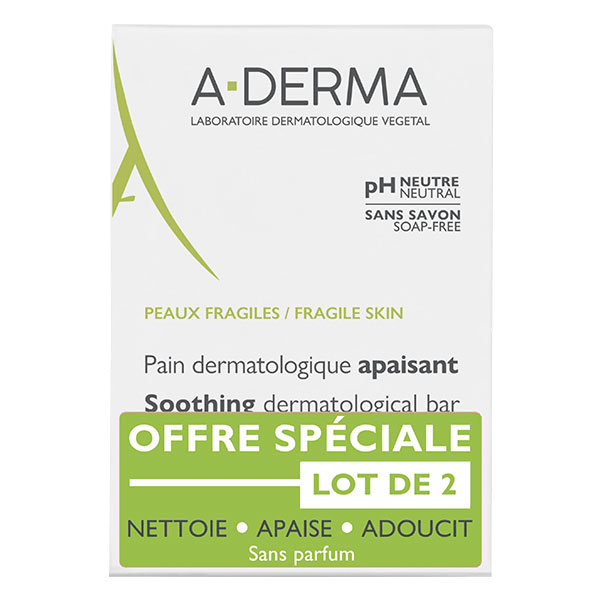 Les Indispensables Pain dermatologique apaisant Avoine Rhealba® Offre duo 2X100gr 4