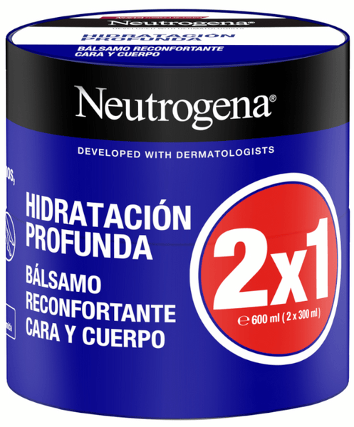 Neutrogena Crema Hidratante Reconfortante Facial y Corporal 2x300 ml