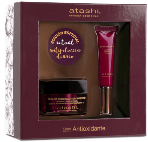 Atashi Cofre Terapia Antioxidante Crema Hidratante SPF15 50 ml + Contorno Ojos 15 ml