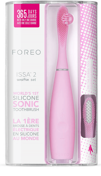 Foreo Issa 2 Set Sensitive Cepillo Dental Eléctrico Sónico Rosa Perlado