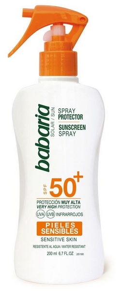 Babaria Spray Protector Solar SPF50+ Pieles Sensibles 200ml