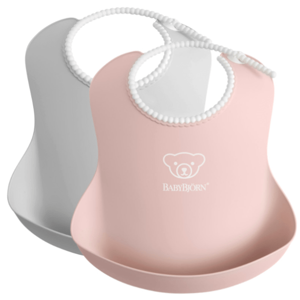 BabyBjörn Baberos Gris/ Rosa Pastel 2 uds