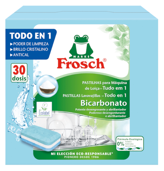 Frosch Ecológico Pastillas Lavavajillas con Bicarbonato 30 Dosis 540 gr