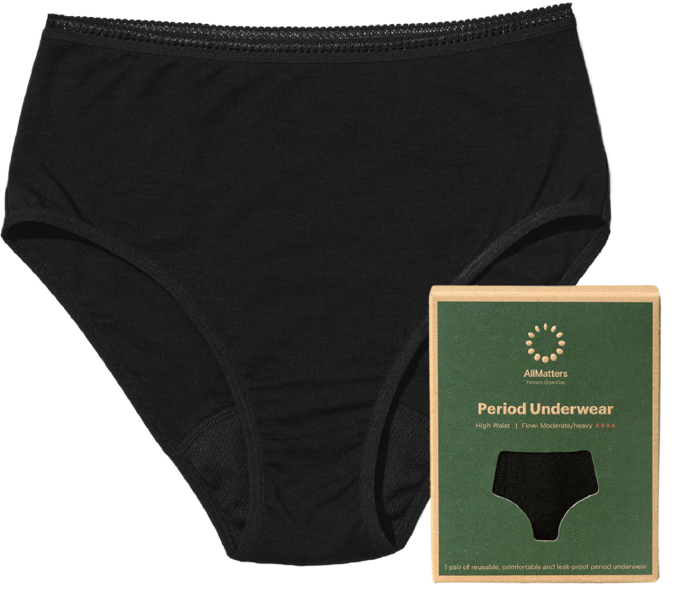 AllMatters Braga Menstrual Cintura Alta Flujo Abundante Talla XL