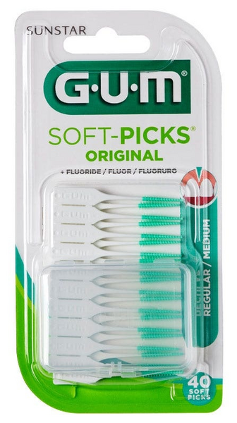 GUM® Interdentales Soft-Picks Original Regular/Medio 40 Unidades