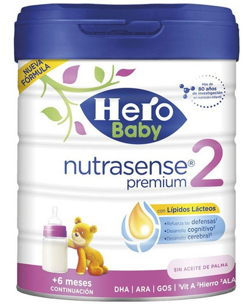 Hero Baby Premium Leche 2 De Continuación- Para Bebés De Hasta 12 Meses- 800g