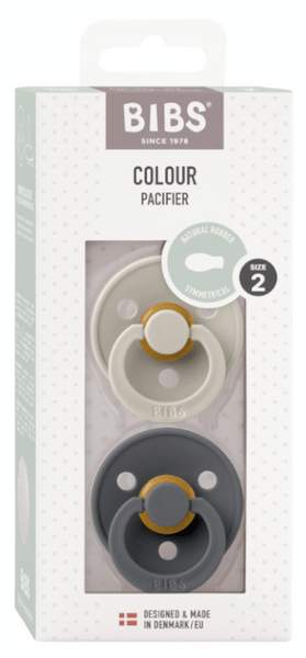 Bibs Chupetes Colour Simétrica Sand/Iron 6-18m 2 uds