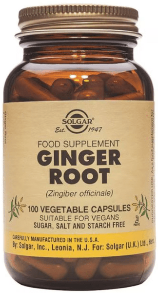 Solgar Jengibre Raíz 100 Cápsulas Vegetales
