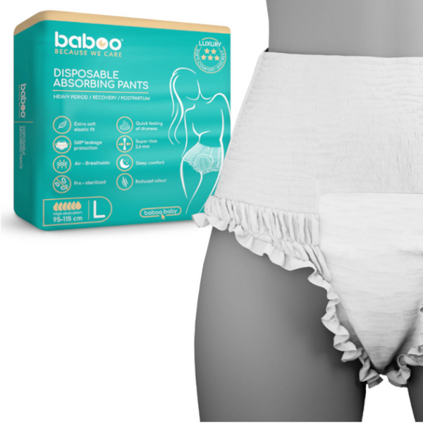 Baboo Pants Absorbentes Desechables Talla L 5 Uds