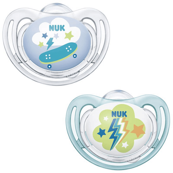 NUK Freestyle 2 Chupetes Silicona 18-36m Azules
