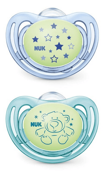Nuk Freestyle Night Chupete Silicona 6-18m Azul 2 uds
