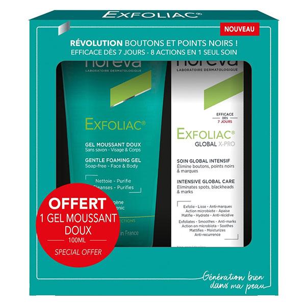 Noreva Coffret Exfoliac Global X-PRO 30ml + Gel Moussant Doux 100ml Offert 5
