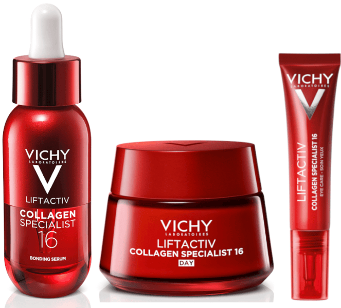 Vichy Liftactiv Collagen Specialist 16 Crema Día 50 ml + Sérum 30 ml + Contorno Ojos 15 ml