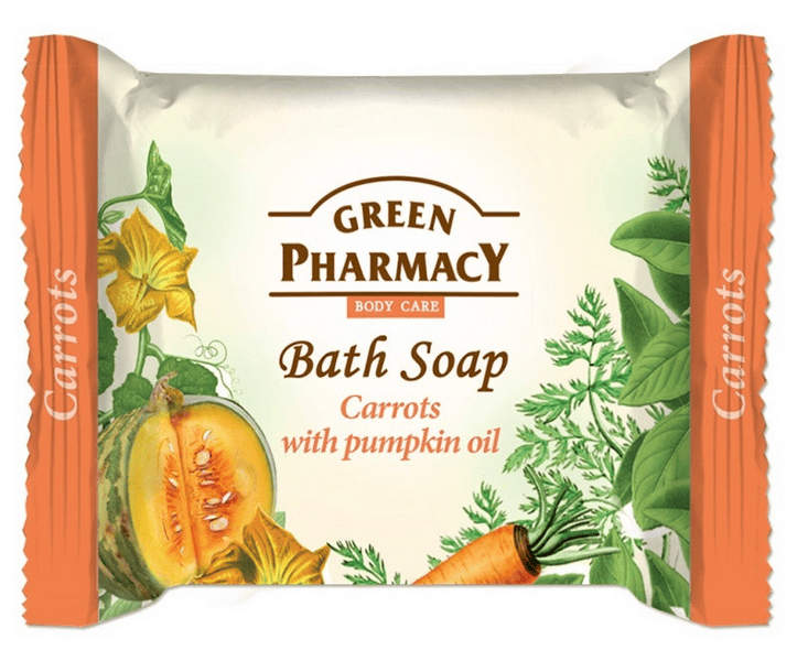 Greenpharmacy Jabón en Pastilla con Zanahoria y Aceite de Calabaza 100 gr
