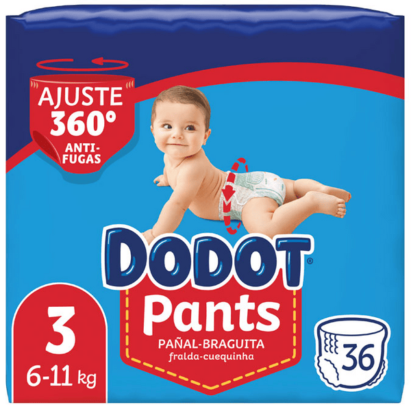 Dodot Pants Pañal-Braguita Talla 3, 6-11 Kg 36 Uds
