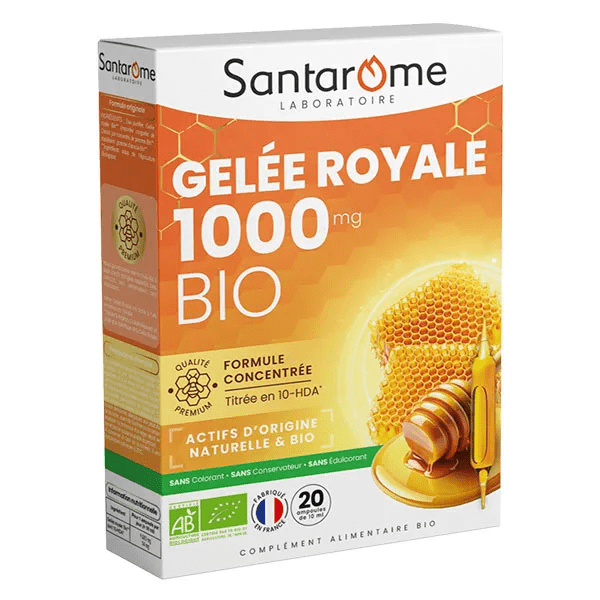 Santarome Ruche Royale Gelée Royale 1000 MG Bio Immunité 20 ampoules 3