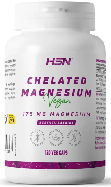 HSN Bisglicinato de Magnesio (175mg Magnesio) 120 Cápsulas Veganas