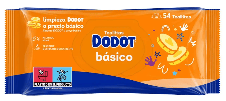 dodot toallitas basico recambio 54 uds