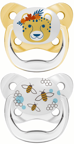 Dr. Brown´s Chupete Prevent Escudo Mariposa Amarillo 6-18m 2 uds