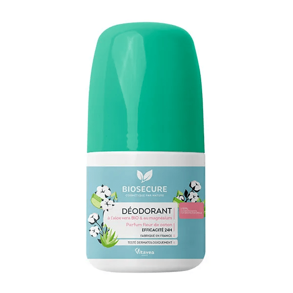 Biosecure Déodorant fleur de coton - Biosecure - Roll-on de 50 ml 2
