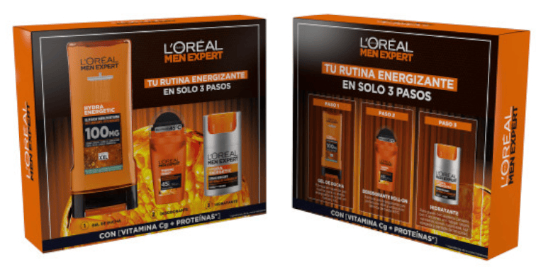 L'Oréal Men Expert Hydra Energetic Crema 50 ml + Gel Ducha 200 ml + Desodorante 50 ml