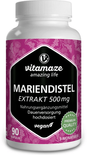 Vitamaze Cardo Mariano Extracto 500 mg 90 Cápsulas Veganas