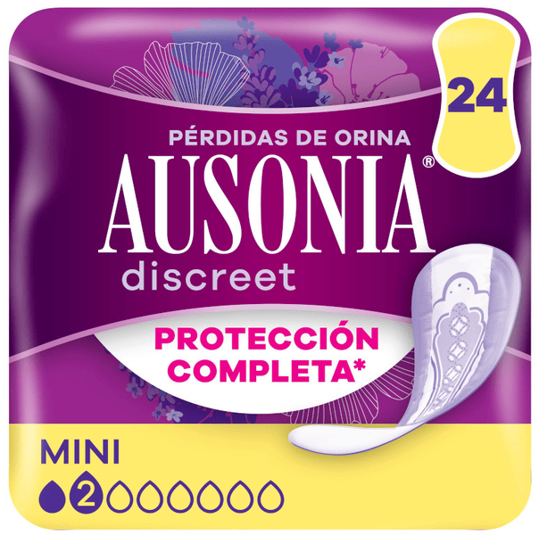 Ausonia Mujer Discreet Compresa Mini Pérdidas Orina 24 Uds