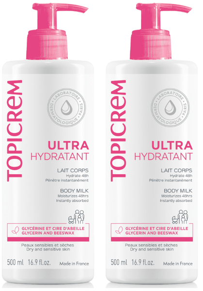 topicrem ultra-hidratante leche corporal 2x500 ml