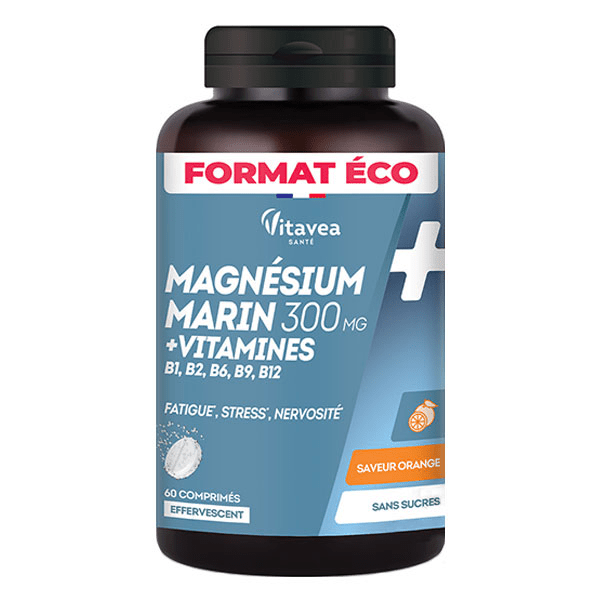Magnésium + Vitamines B1 B2 B6 Fatigue Format Eco 60 comprimés 3