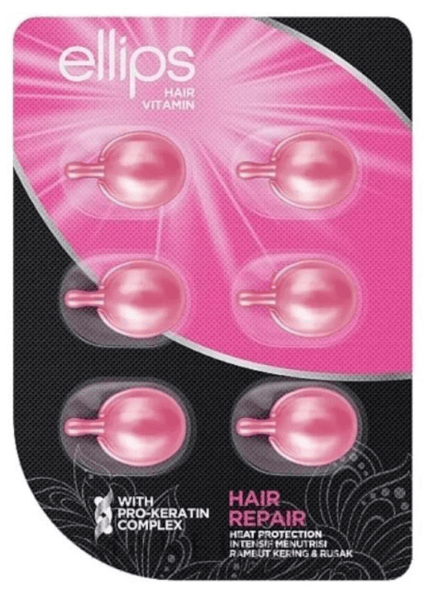 Ellips Vitamina Capilar Tratamiento Pro-Keratina Rosa 6 uds